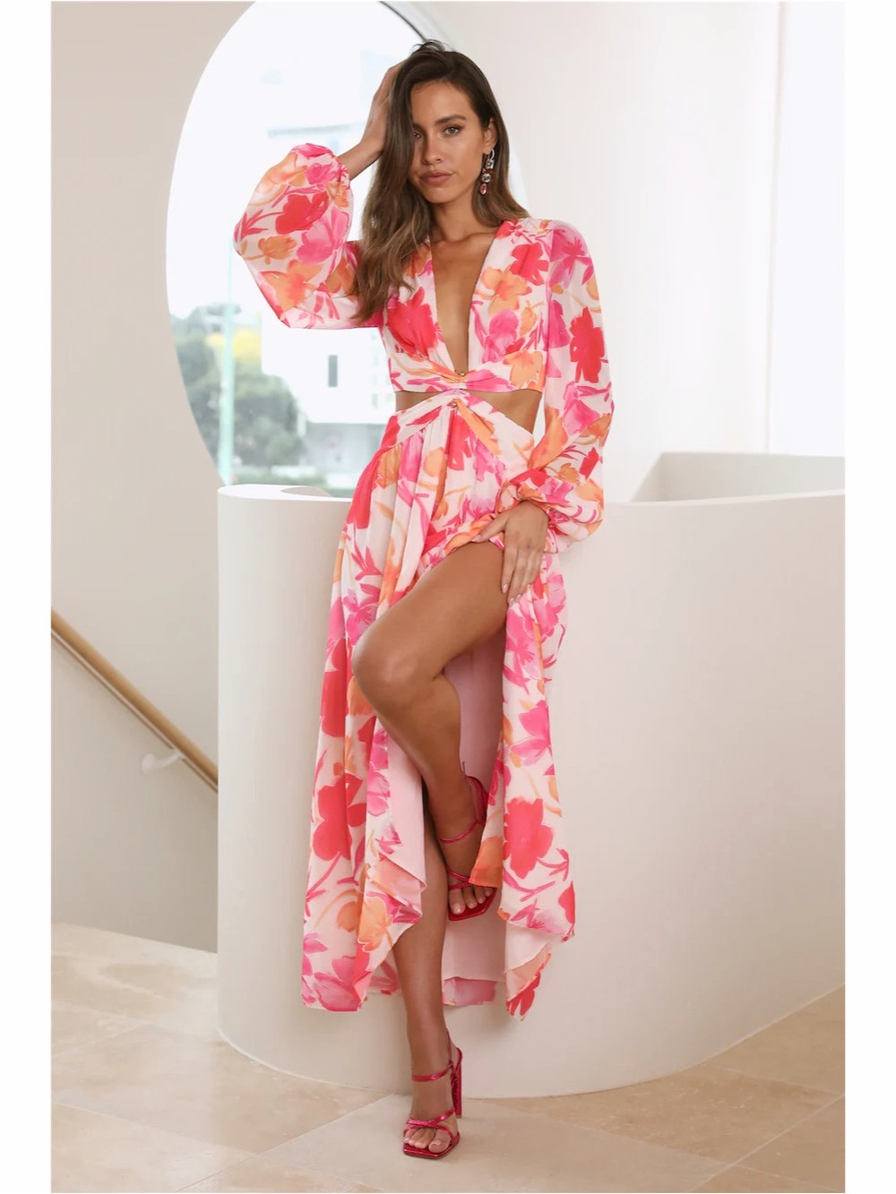 Hello Molly Spring Sunsets Floral Maxi Dress